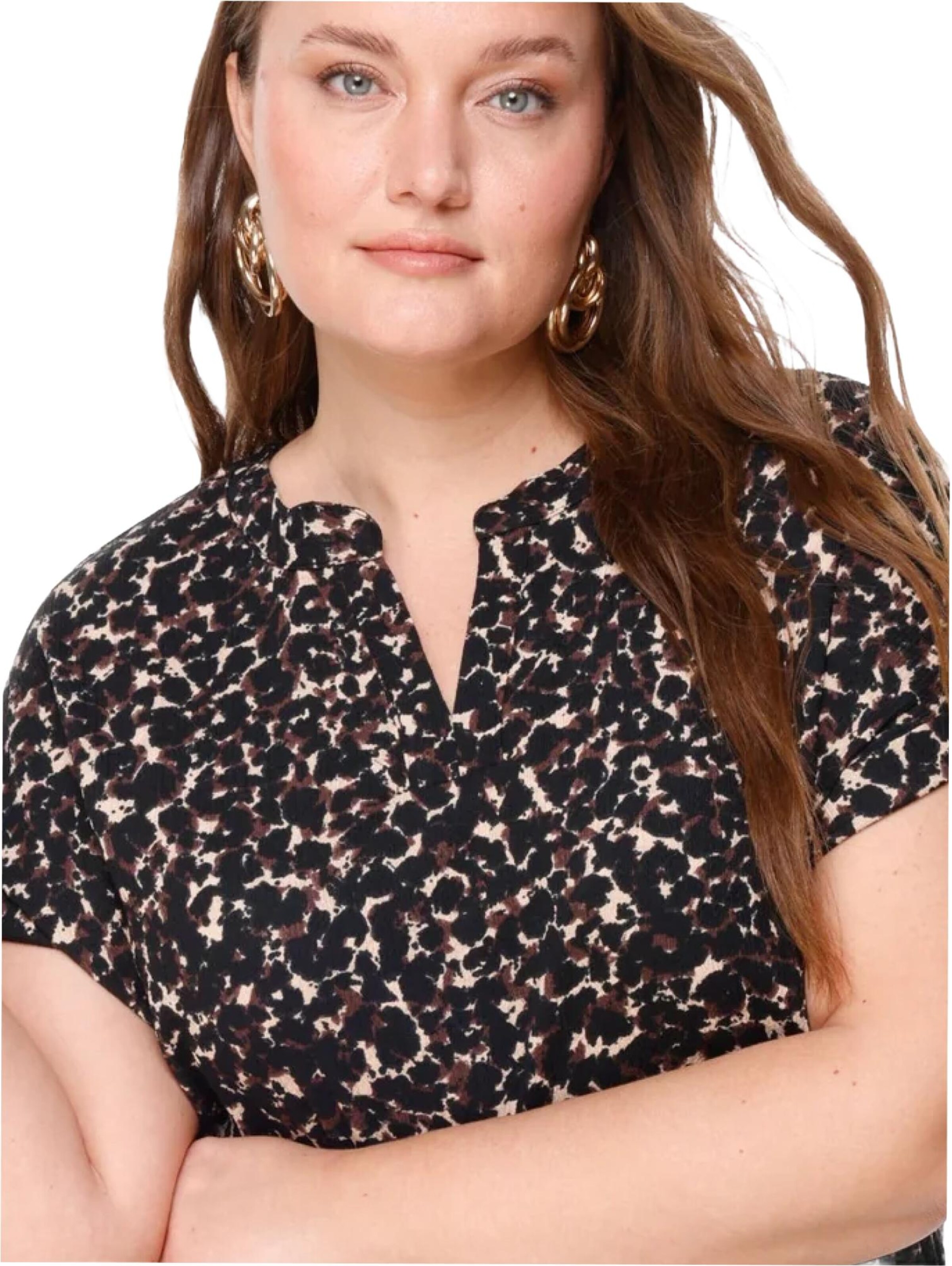 Shape Of You Blouse in Zwart