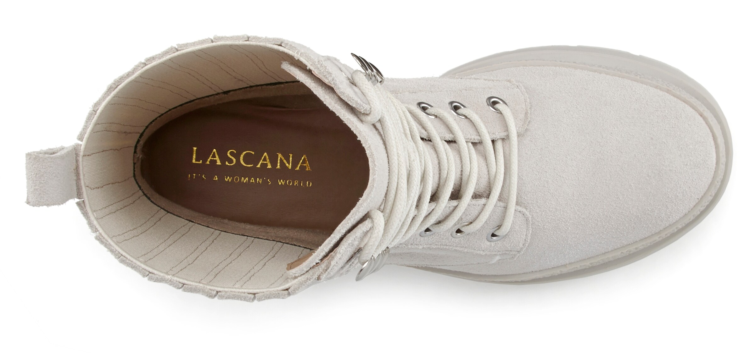 LASCANA - Botim com fivela em bege