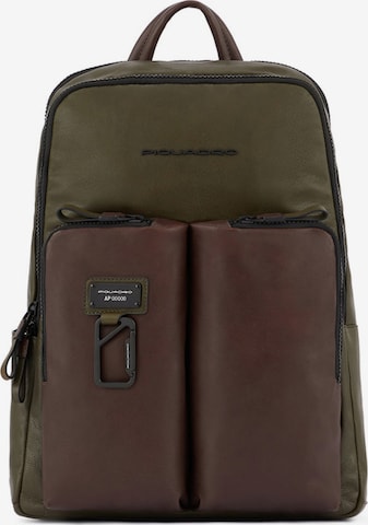 Piquadro Rucksack in Grün: Vorderseite