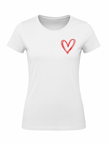 Banco Shirt 'Heart - Red' in White: front