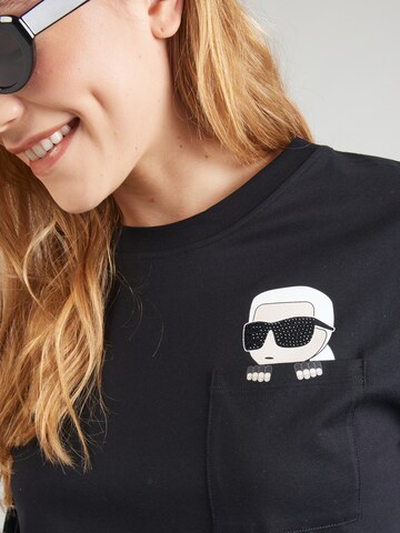 Karl Lagerfeld Футболка 'IKON PEAK-A-BOO' в Черный