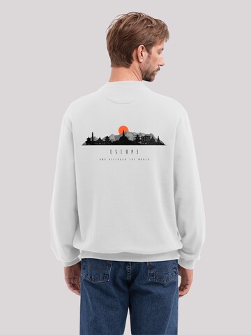 Sweat-shirt 'Escape Discover the World Asian Town' F4NT4STIC en blanc : devant