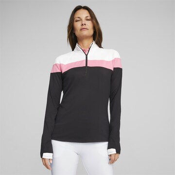 PUMA Athletic Sweater in Black: front