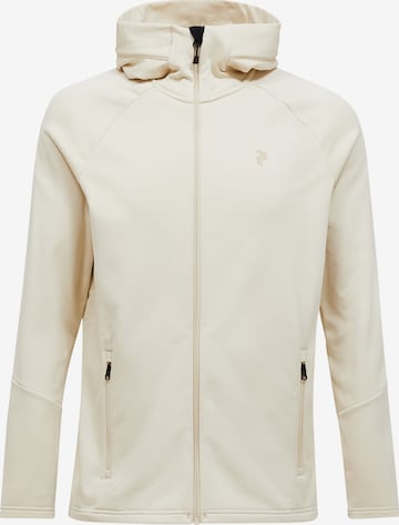 Veste en polaire PEAK PERFORMANCE en beige : devant