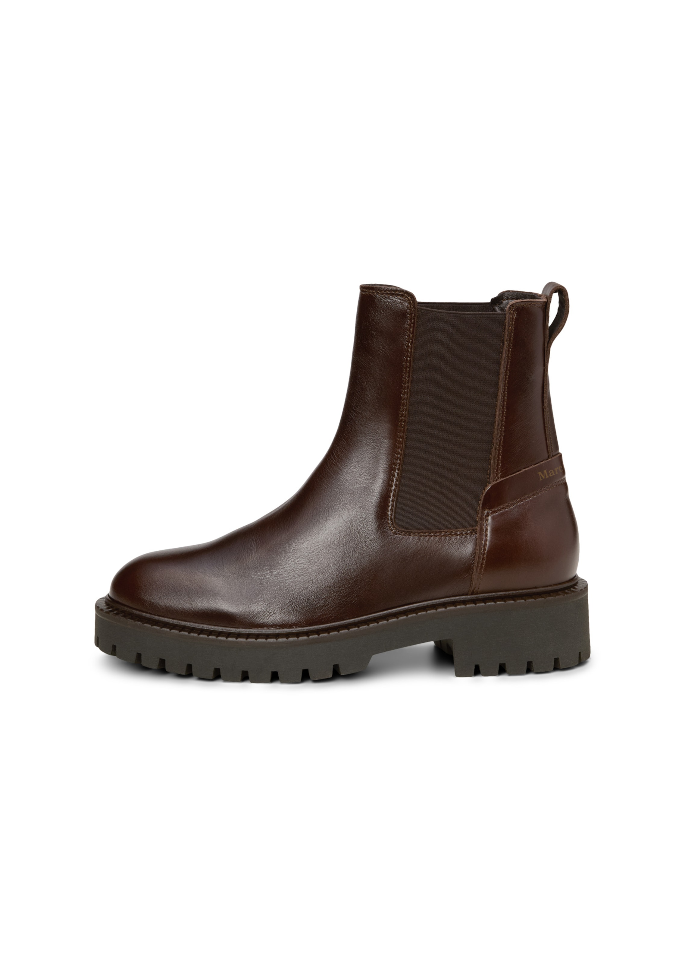 Marc O'Polo Chelsea-Boot Model Phia ' aus edlem Rindleder ' in Braun: Vorderseite