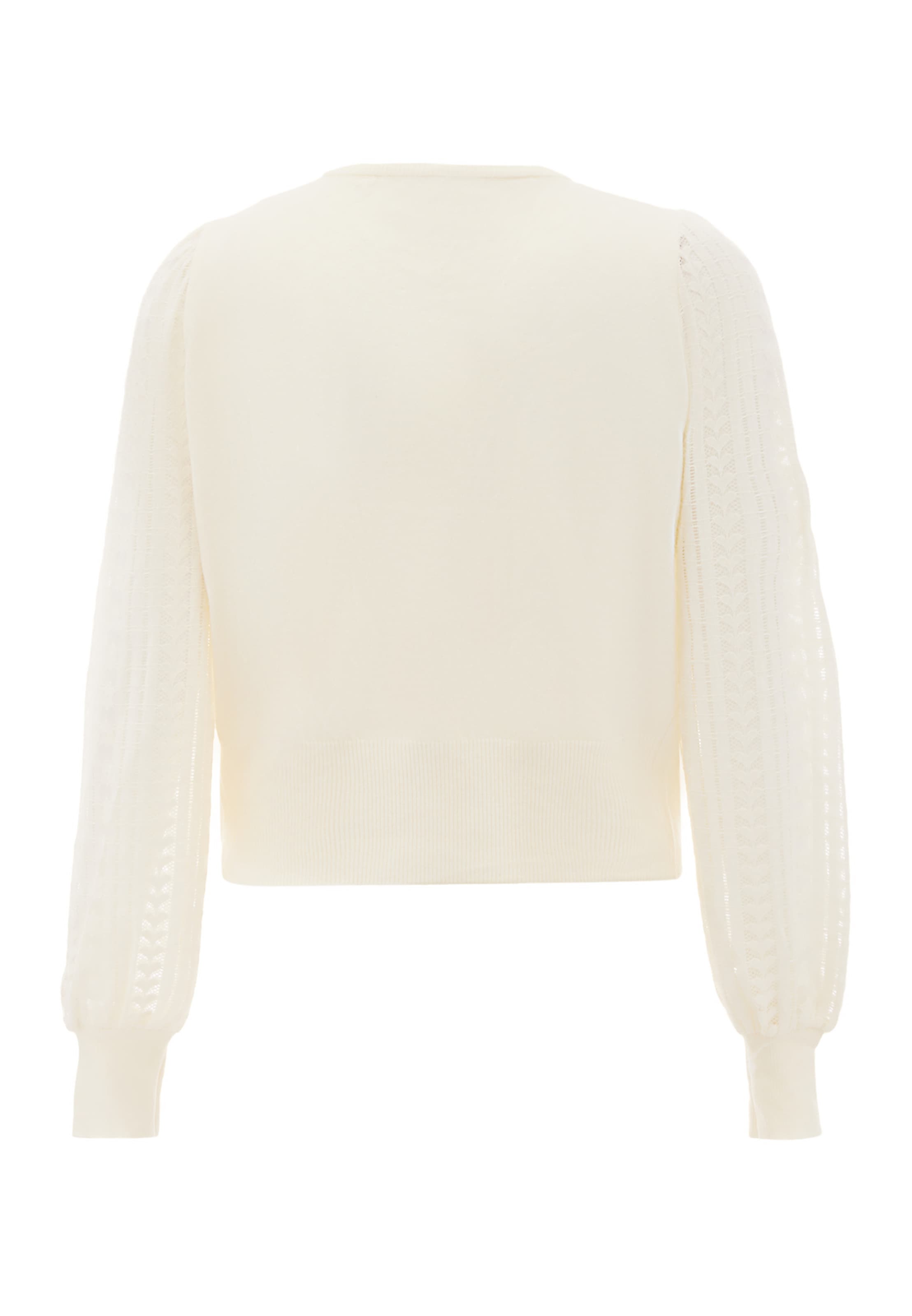 NAEMI - Casaco de malha em branco