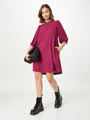 Soft Rebels Shirt Dress in Red