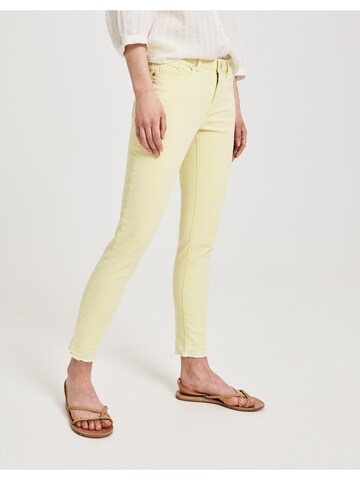 OPUS Skinny Jeans 'Elma' in Geel: voorkant