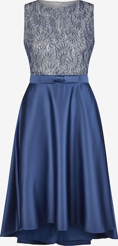 Robe de cocktail KLEO en bleu : devant