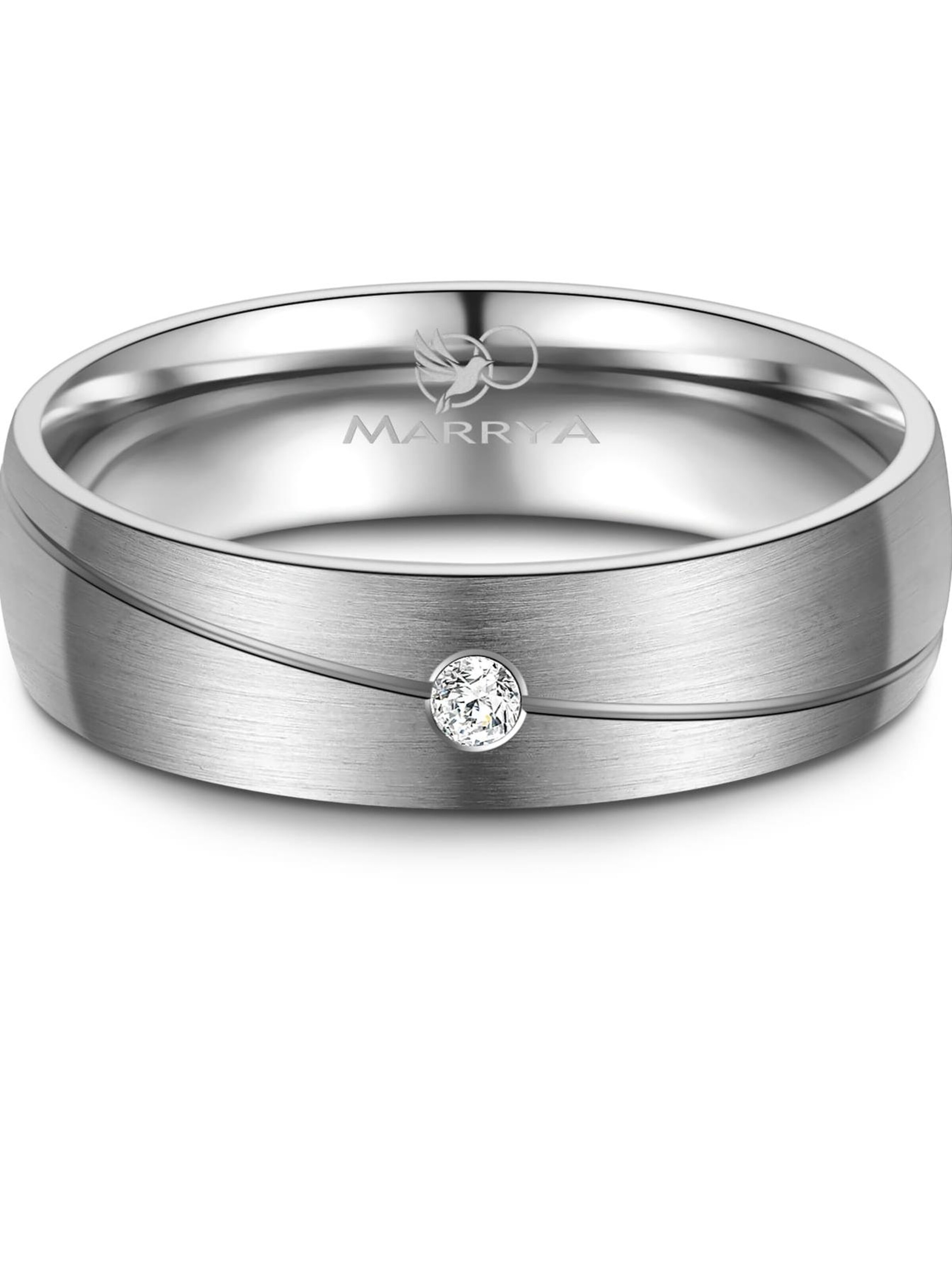 MARRYA Ring 'MARRYA TI-09 Ehering aus Titan'‌‌ in Silber