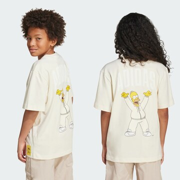 T-Shirt fonctionnel 'The Simpsons' ADIDAS SPORTSWEAR en blanc : devant