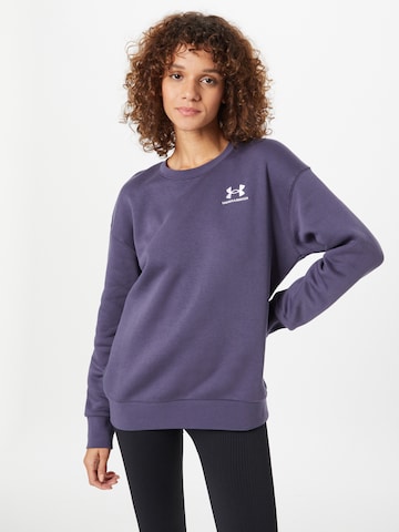 UNDER ARMOUR Sportief sweatshirt 'Essential' in Grijs: voorkant