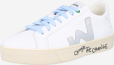 WOMSH Baskets basses 'SNIK' en bleu clair / argent / blanc, Vue avec produit