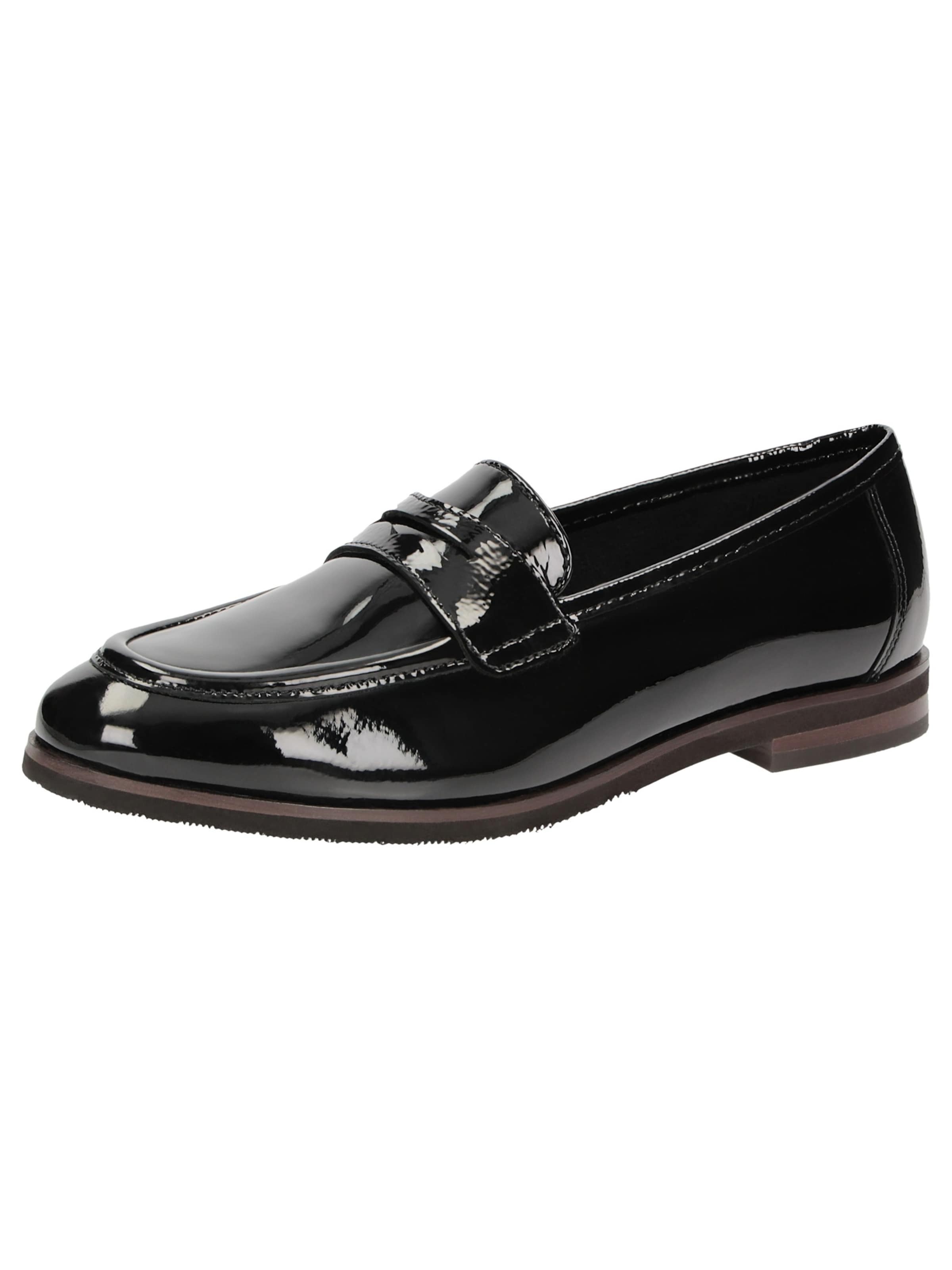 SIOUX Mocassins ' Bovinia-713 ' in Zwart: voorkant