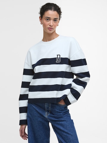 Barbour Sweatshirt 'Faye' in White: front