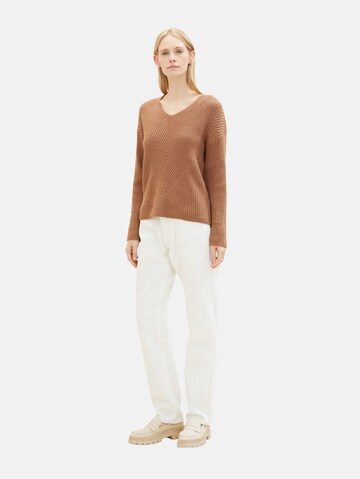 TOM TAILOR Sweater in Brown