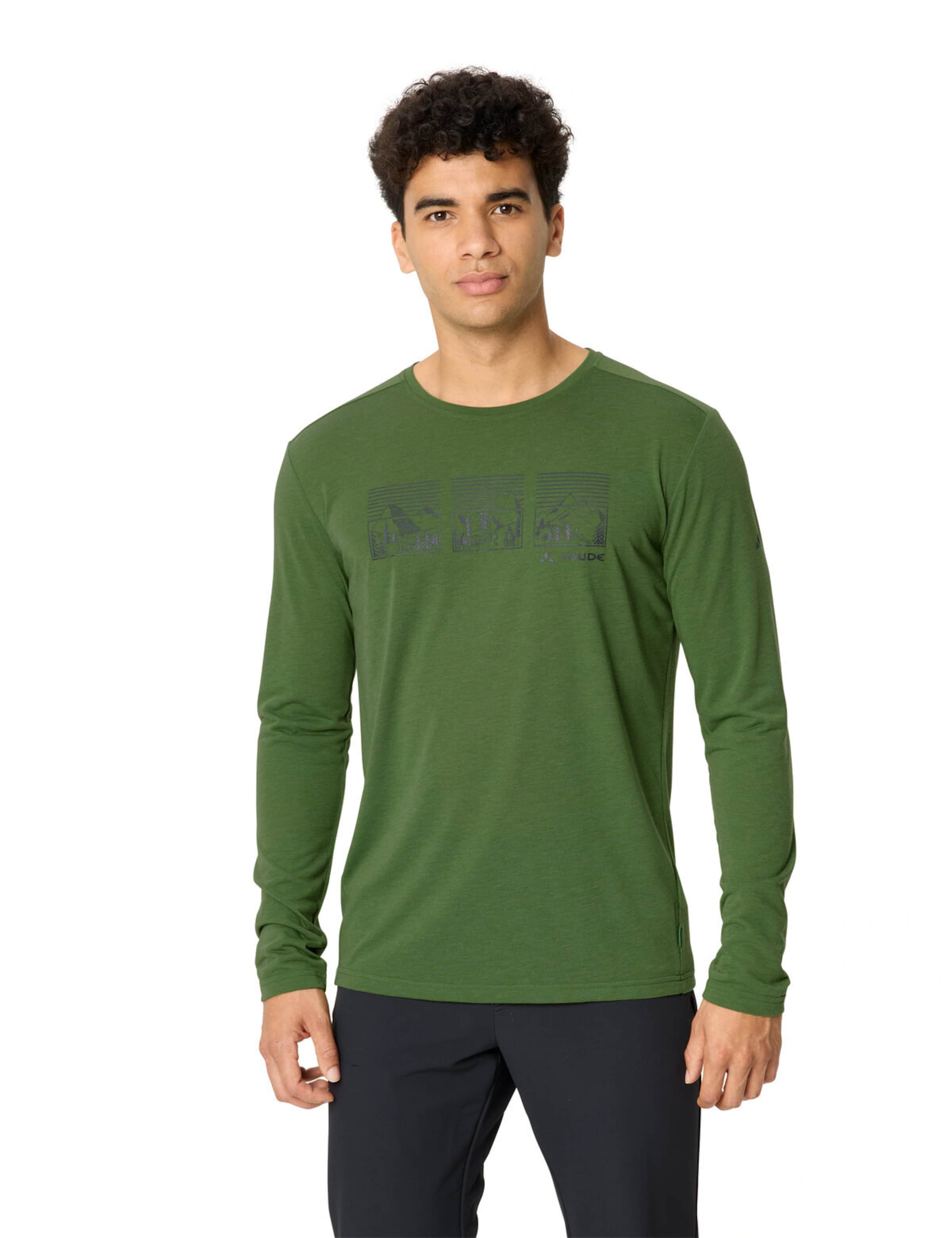 VAUDE Functioneel shirt 'Rosemoor III' in Groen: voorkant