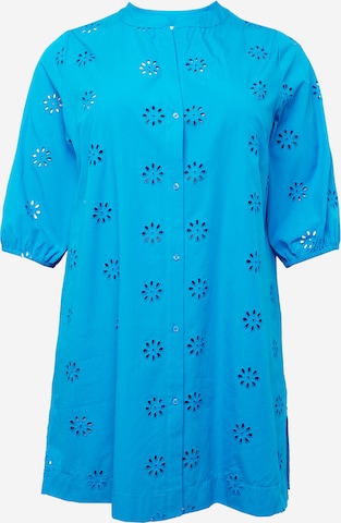 Robe-chemise 'Selina' ONLY Carmakoma en bleu : devant