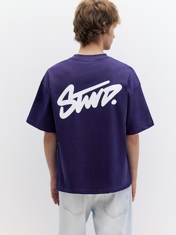 Maglietta 'STWD' di Pull&Bear in blu: frontale