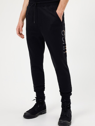 HUGO Trousers 'Drowin' in Black: front