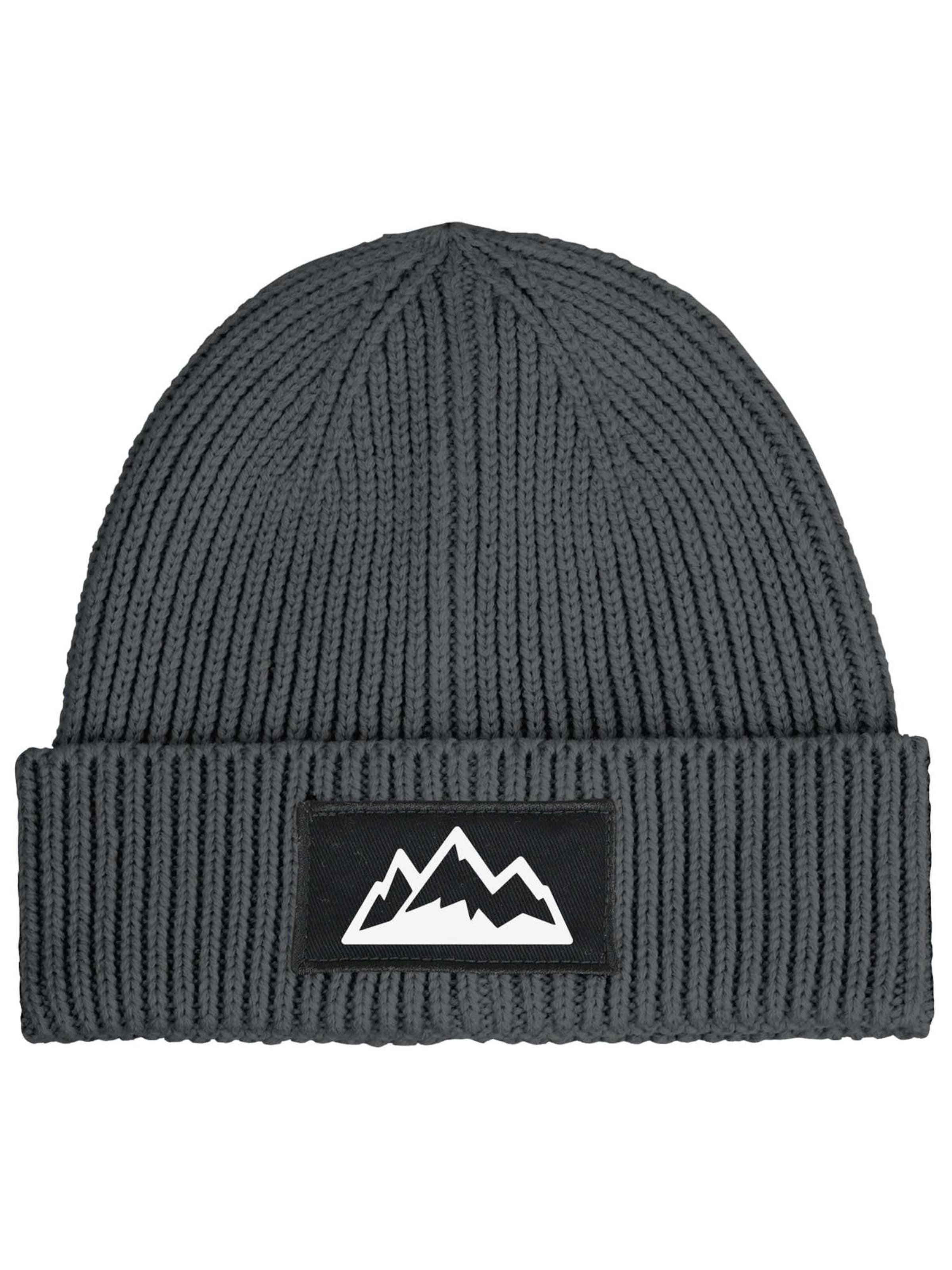 Neverless Beanie 'Mountain' in Grey: front