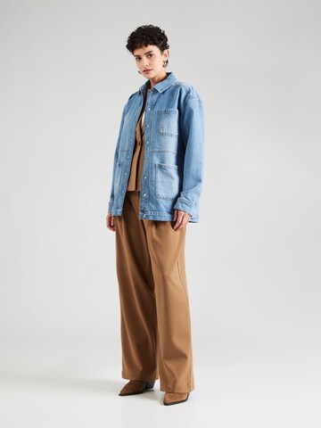 MSCH COPENHAGEN Wide Leg Hose 'Henrika' (GRS) in Braun