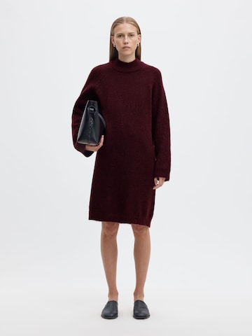 SELECTED Knit dress in Red: front