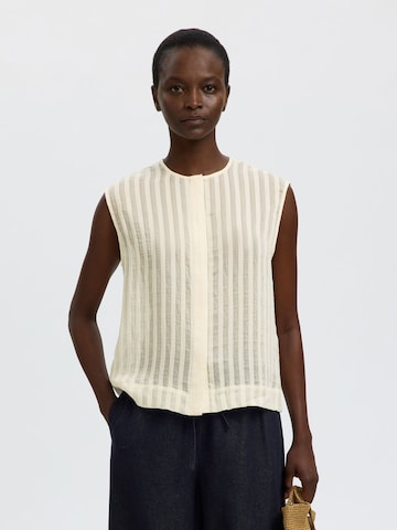 SELECTED Blusentop in Grau: Vorderseite