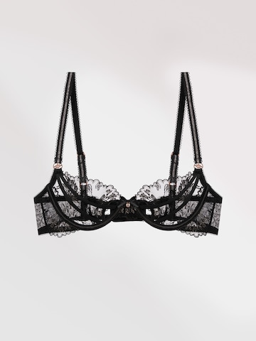 Gianna Bellucci Balconette Bra 'Raffaella' in Black: front