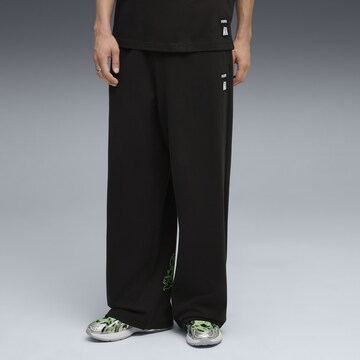 PUMA Wide leg Broek 'Puma x Ripndip' in Zwart: voorkant
