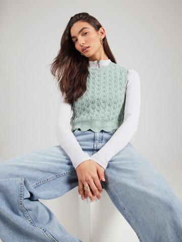 Tops en tricot 'ONLLUNA' ONLY en vert : devant