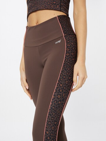 HKMX Skinny Workout Pants in Brown