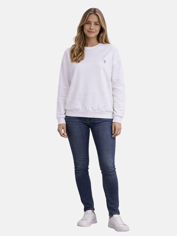 U.S. POLO ASSN. Sweatshirt in Weiß