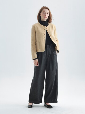 TorWeit Knit Cardigan 'Wool-Blend Coat Short' in Beige