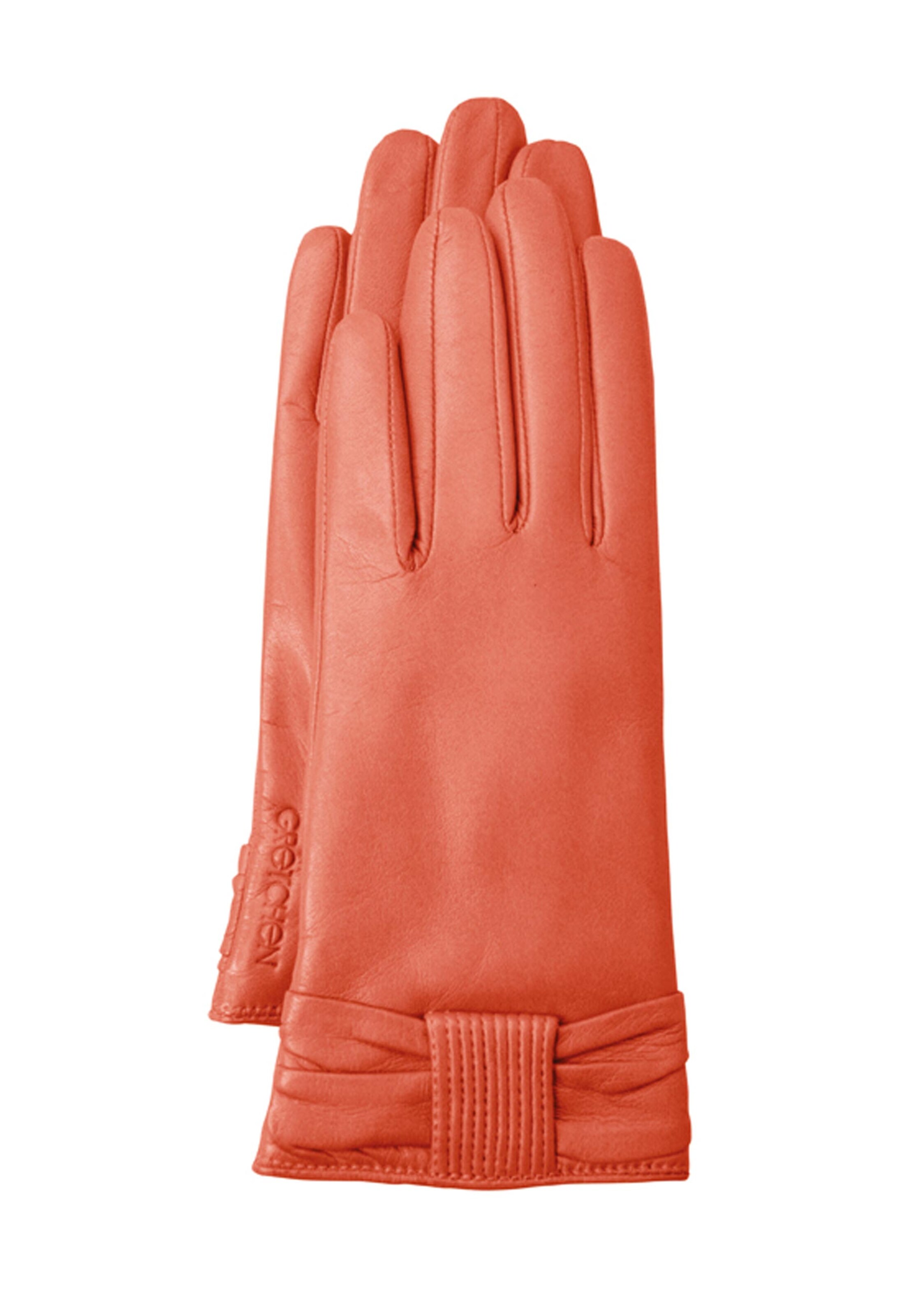 Gretchen Fingerhandschuhe 'Bow' in Orange: Vorderseite