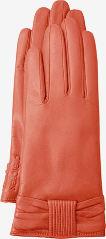 Gretchen Full Finger Gloves 'Bow Gloves' in Orange: front