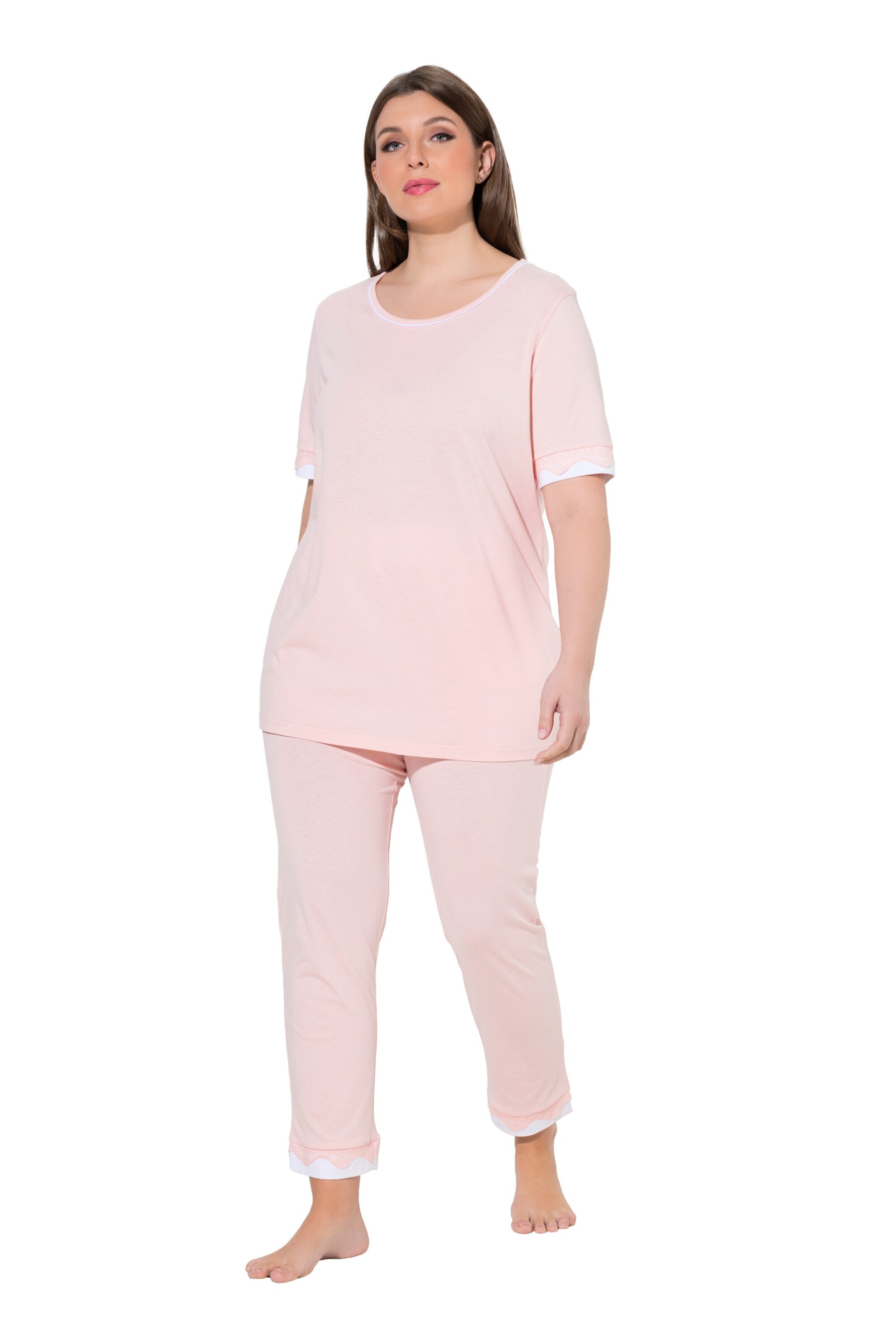 Ulla Popken Pajama in Pink: front