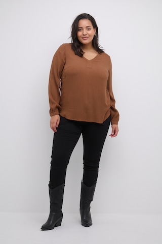 KAFFE CURVE Blouse 'Cami' in Brown