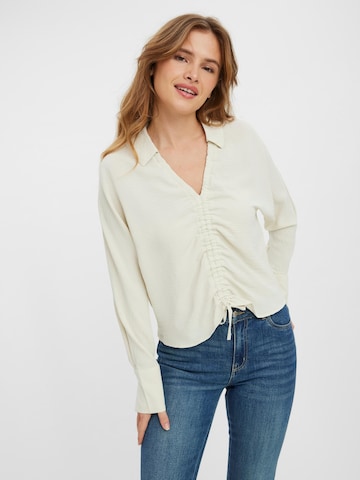 VERO MODA Blouse 'Ginge' in Beige: voorkant