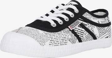 KAWASAKI Sneakers 'News paper' in White: front