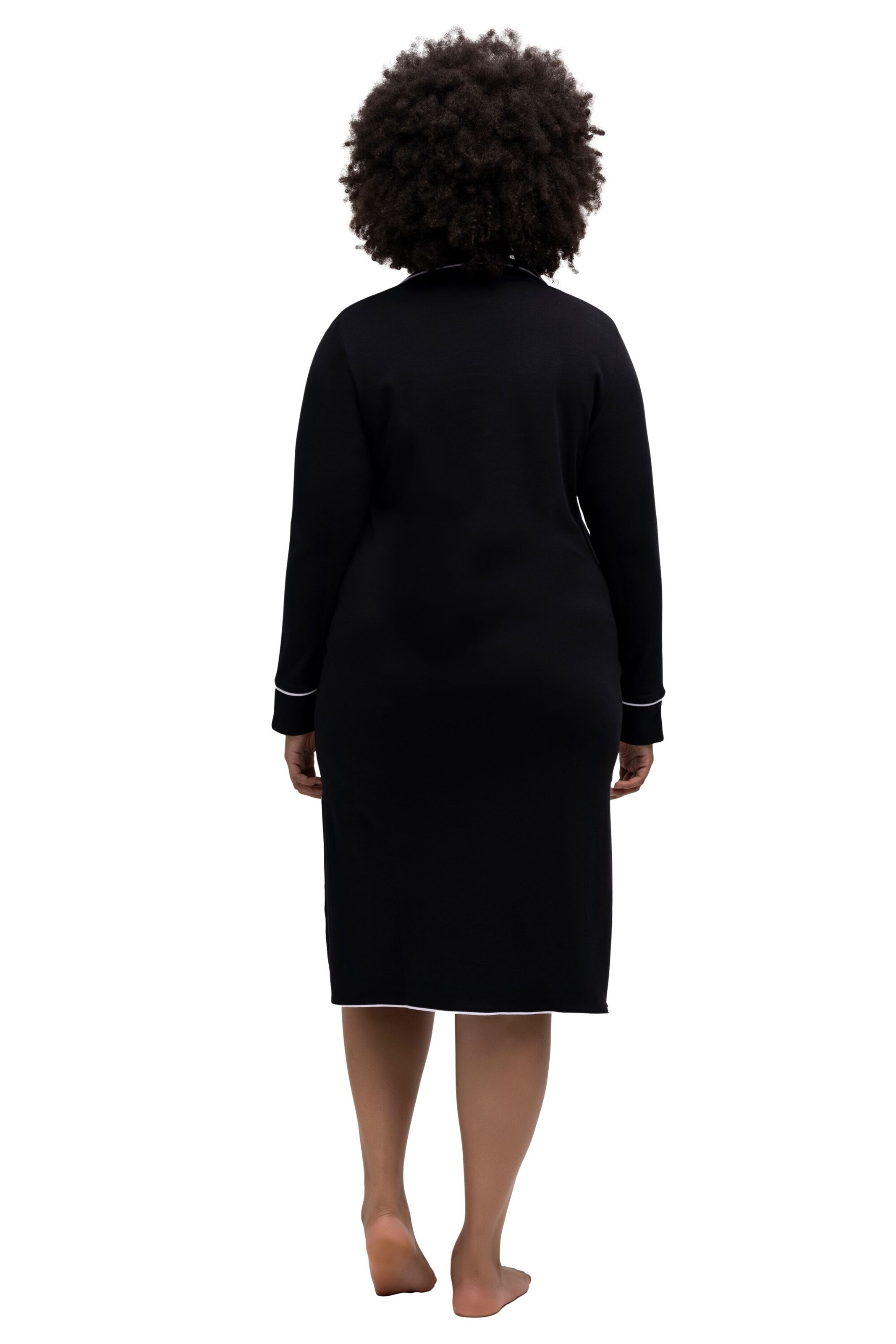 Ulla Popken Nachthemd in Zwart