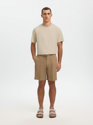 SELECTED Shirt 'SLHAdam' in Beige