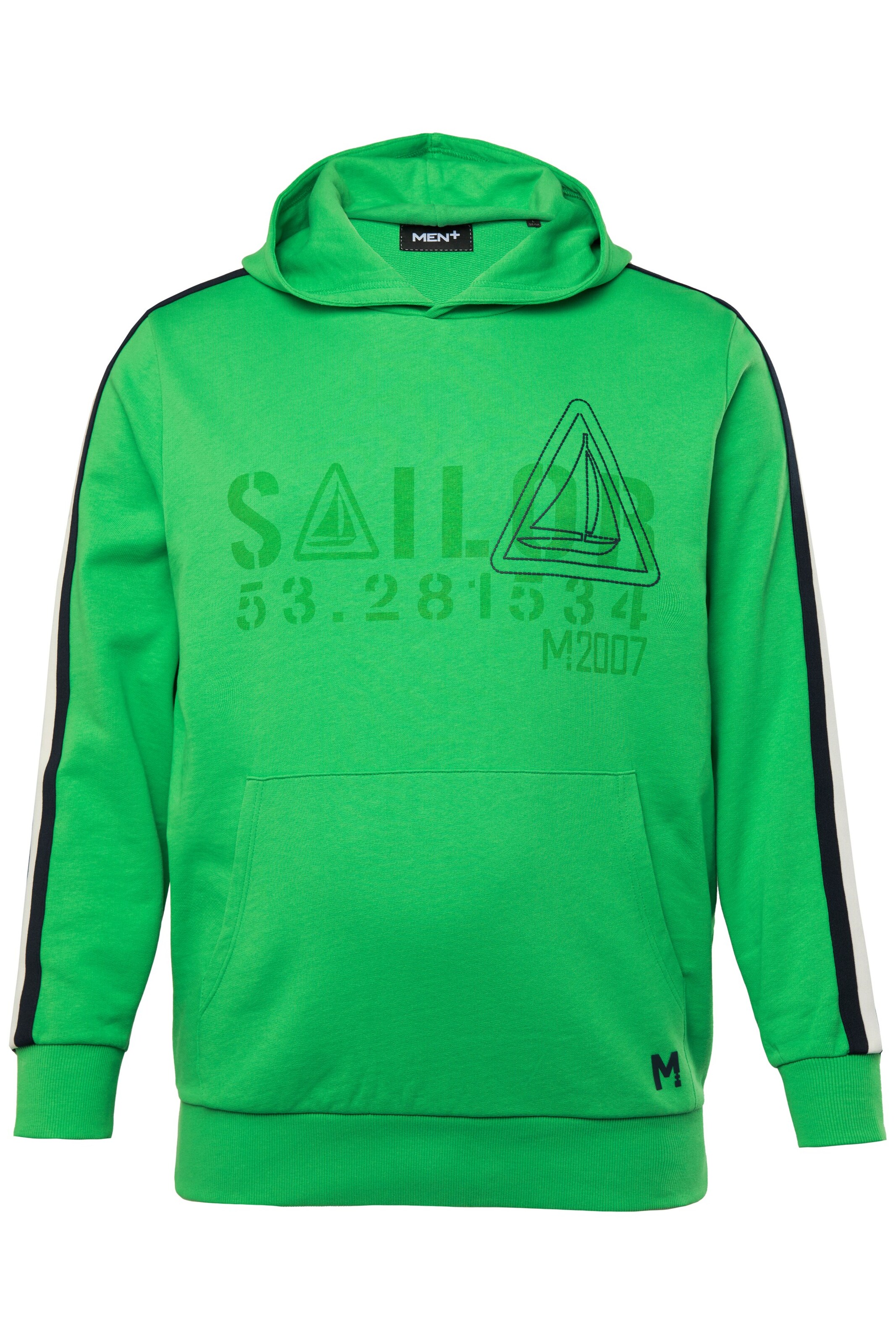 Men Plus Hoodie in Grün: Vorderseite