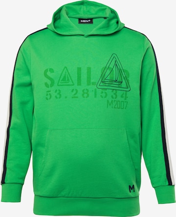 Men Plus Hoodie in Grün: Vorderseite