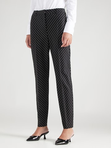 BOSS Regular Pleated Pants 'Tamata1' in Black: front