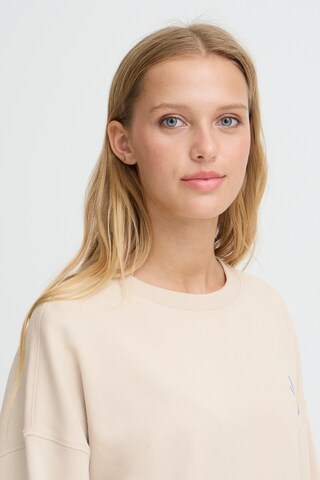 ICHI Sweatshirt 'IHBauma' in Beige
