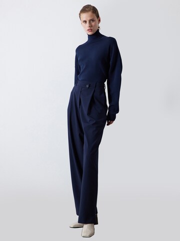 Ipekyol Wide leg Pleat-Front Pants in Blue