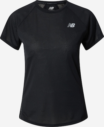 T-shirt fonctionnel 'Impact Run' new balance en noir : devant