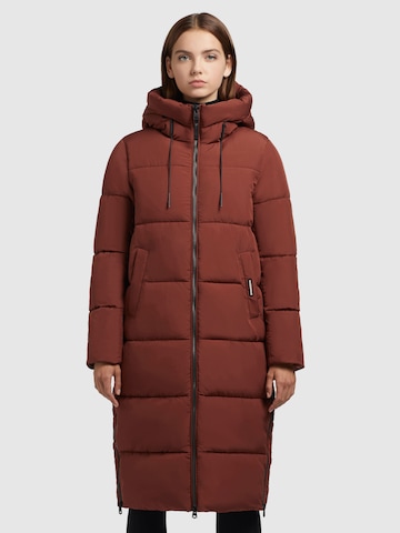 khujo Winter Coat 'Miri' in Brown: front