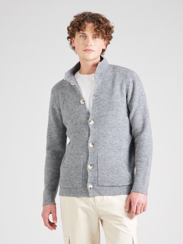 Key Largo Gebreid vest 'LUZERN' in Grijs: voorkant